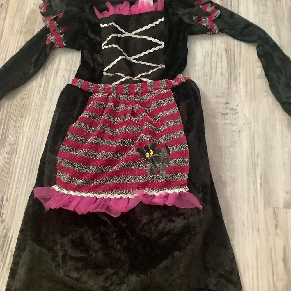 Costume Disguise Fairytale witch 🧙‍♀️ black purple silver worn one time Lg-4/6